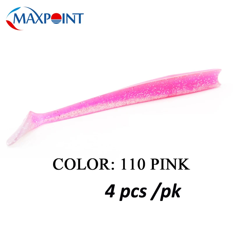 110 PINK Sayori Shad 11 см Swimbait мягкие приманки 4 шт. весло приманка для щуки Zander Walleye Мягкая приманка для рыбалки приманки - Цвет: 110 PINK