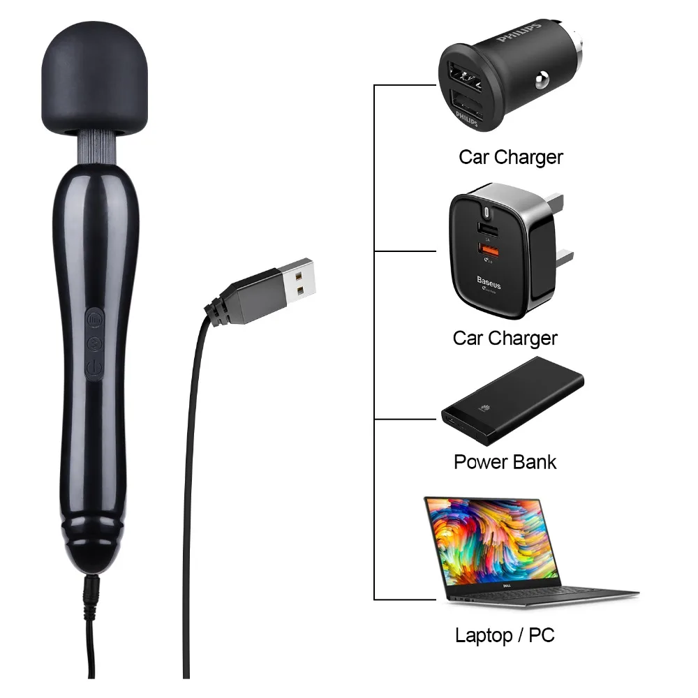 Sex Products 10 Speed Vibrator Toy Product AV Magic Wand Massager Travel G-spot stimulation Wired Style | Красота и здоровье