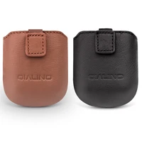 qialino genuine leather case for apple airpods pro anti lost cover mini pocket for apple airpods 2 1 ultra thin bag