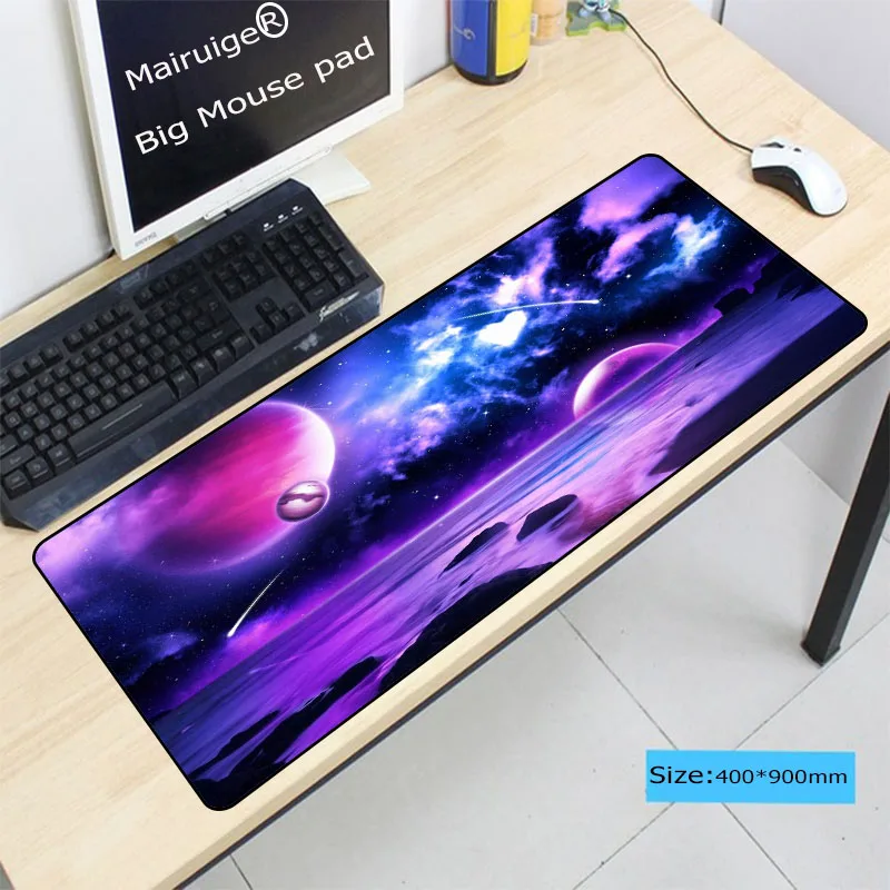 LaumansSpace Земля пейзаж Экстра большой коврик для мыши игровой Противоскользящий