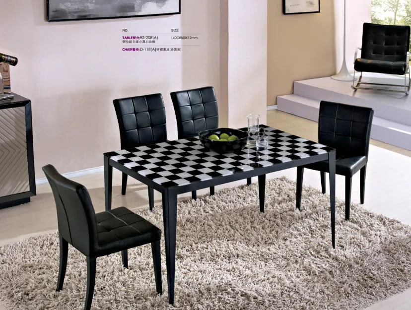 2015 популярные обеденный стол из закаленного стекла|dining room table|room tablewith table |