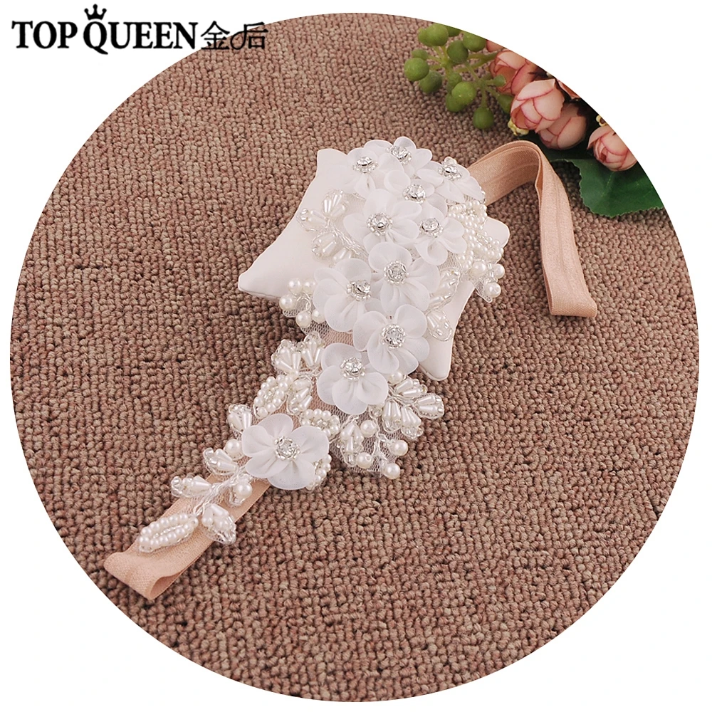 TOPQUEEN, SJD-S355, Свадебные ремни для женщин, цвета слоновой кости, с блестками, атласные, белые, свадебные, пояс с цветком, свадебные, с жемчугом, с цветком