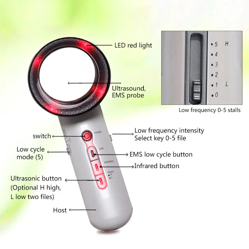 Ультразвуковая кавитация EMS Массажер для коррекции фигуры потеря веса Lipo анти