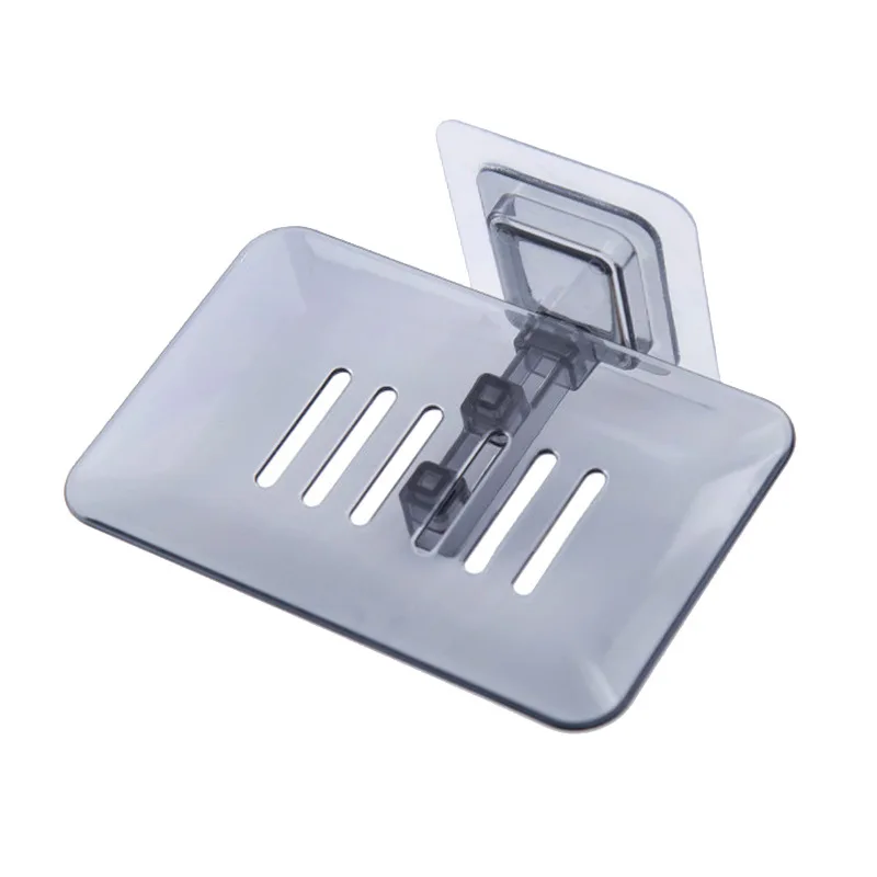 

Soap Dishes Drain Sponge Holder Bathroom Organizer Wall Mounted Storage Rack Soap Box Kitchen Hanging Shelf Free Punch 29