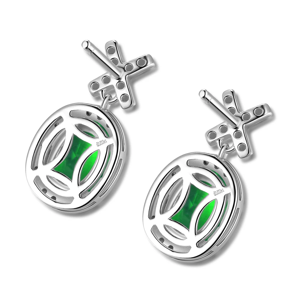 Женские серьги с синим топазом DOUBLE-R из стерлингового серебра 925 пробы сапфировым