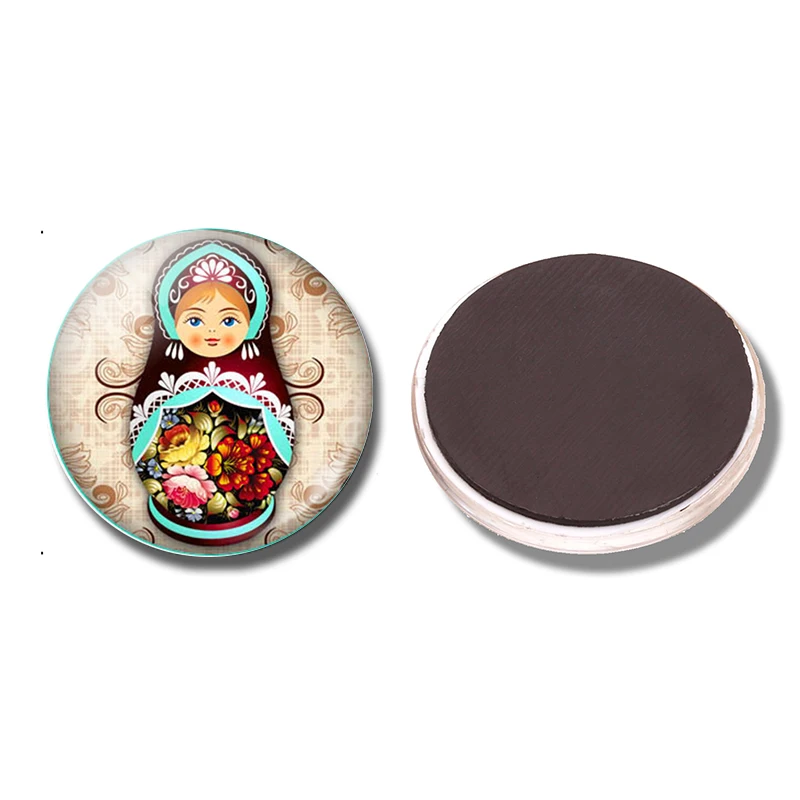 PACK OF 1 Русская кукла 30 мм магнитная наклейка на холодильник Babushka Матрешка детский подарок стеклянный для холодильника магнитный блокнот Декор - Цвет: PACK OF 1