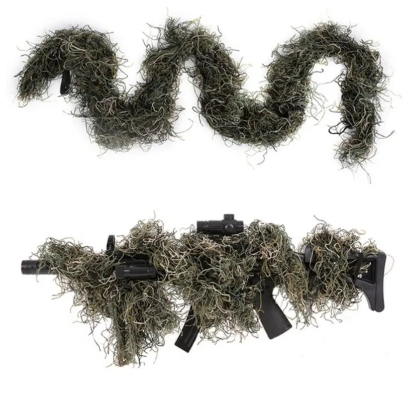 Охотничий 3D Камуфляжный ружье обертывание чехол для Ghillie Снайпер Пейнтбольный