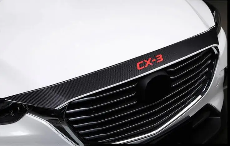 Для Mazda CX-3 2016 2017 2018 углеродное волокно кожа задняя защитная накладка внешняя