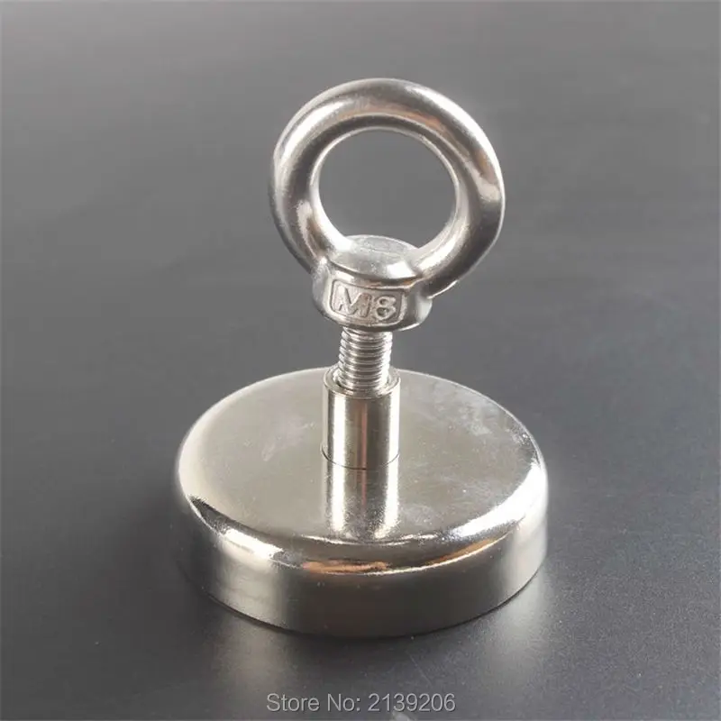 1 шт. 120 кг потянув монтажный D60mm мощный рыболовный горшок из Неодимового Магнита с