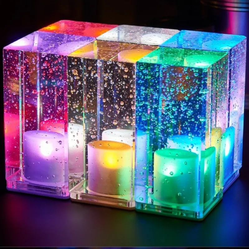 Красивый миниатюрный кристаллический ночник с батареей, креативная перезаряжаемая светодиодная лампа, светильник для KTV, квадратная Хрустальная настольная лампа, настольная лампа, 7 цветов Красивый миниатюрный кристаллический ночник с батареей, креативная перезаряжаемая светодиодная лампа, светильник для KTV, квадратная Хрустальная настольная лампа, настольная лампа, 7 цветов