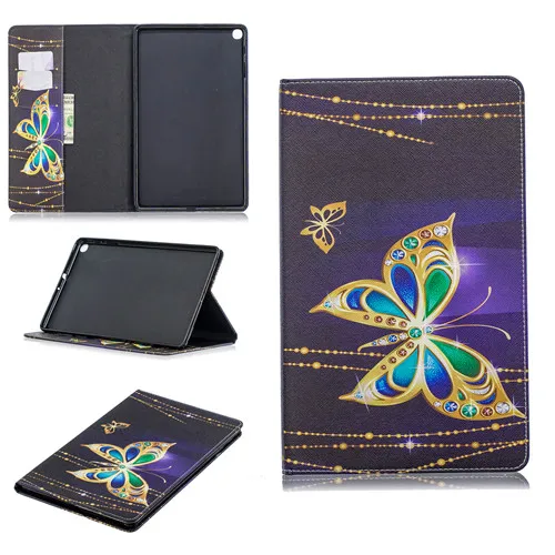 For T510 Мотивы из мультфильма PU и PC с отделением для карт чехол для Samsung Galaxy Tab A 10,1 дюймов T510 T515 SM-T510 SM-T515 - Цвет: For T510