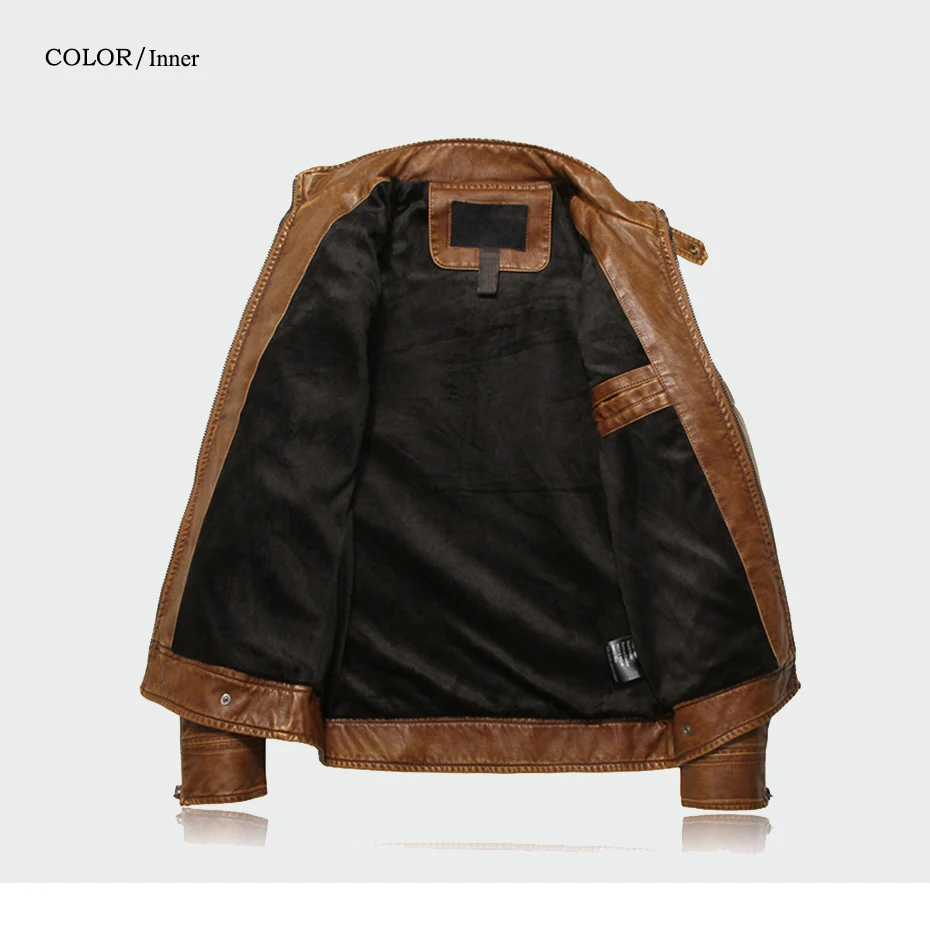 

Drop shipping Brand Leather Jackets Classic Motorcycle Bike Cowboy Jacket Male Thick top Coats Brand Clothing Plus 5XL
