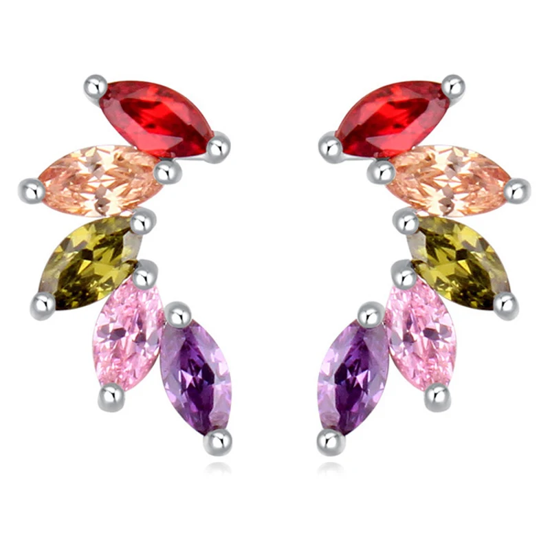 3 цветов модные аксессуары joyeria marcas famosas платиновым покрытием серьги с Маркиза