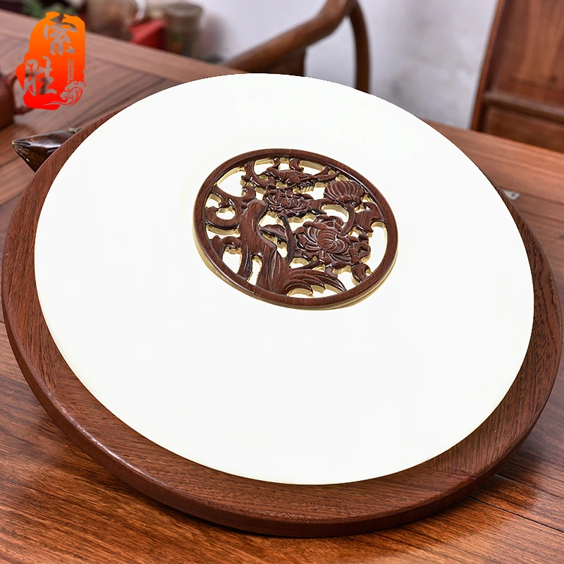 Светодиодный потолочный светильник в китайском стиле круглый из твердой