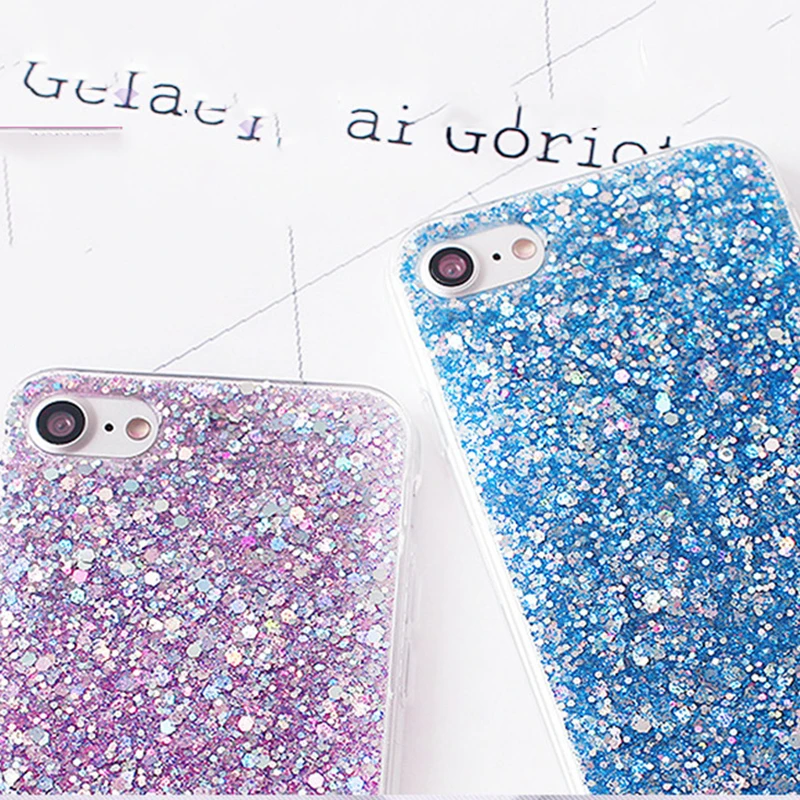 Luxury Shinning Glitter Cover For iPhone 8 7 Plus 6 6S Soft Love Phone Capa Fundas for X XR XS MAX TPU Case |