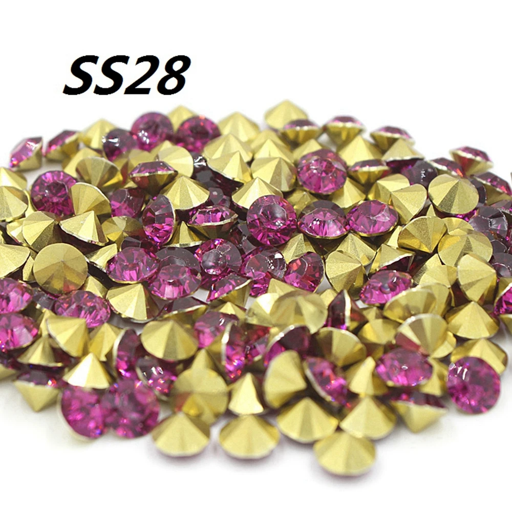 Бесплатная доставка SS28 6 0-6 2 мм Фиолетовый Цвет 144 шт. Смола Стразы обратно камни