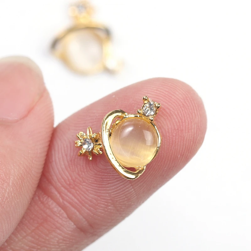 ELESSICAL 10 шт. Прозрачный Кристалл Rhinestone сплава ногтей Подвески Смола Книги по