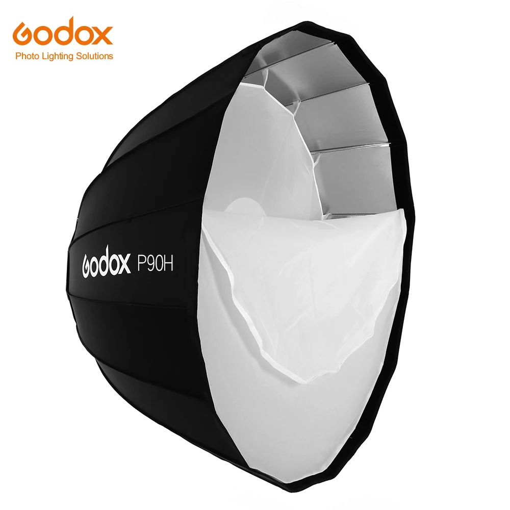 Godox портативный P90H 90 см Глубокий параболический софтбокс Bowens Mount Studio Flash Speedlite