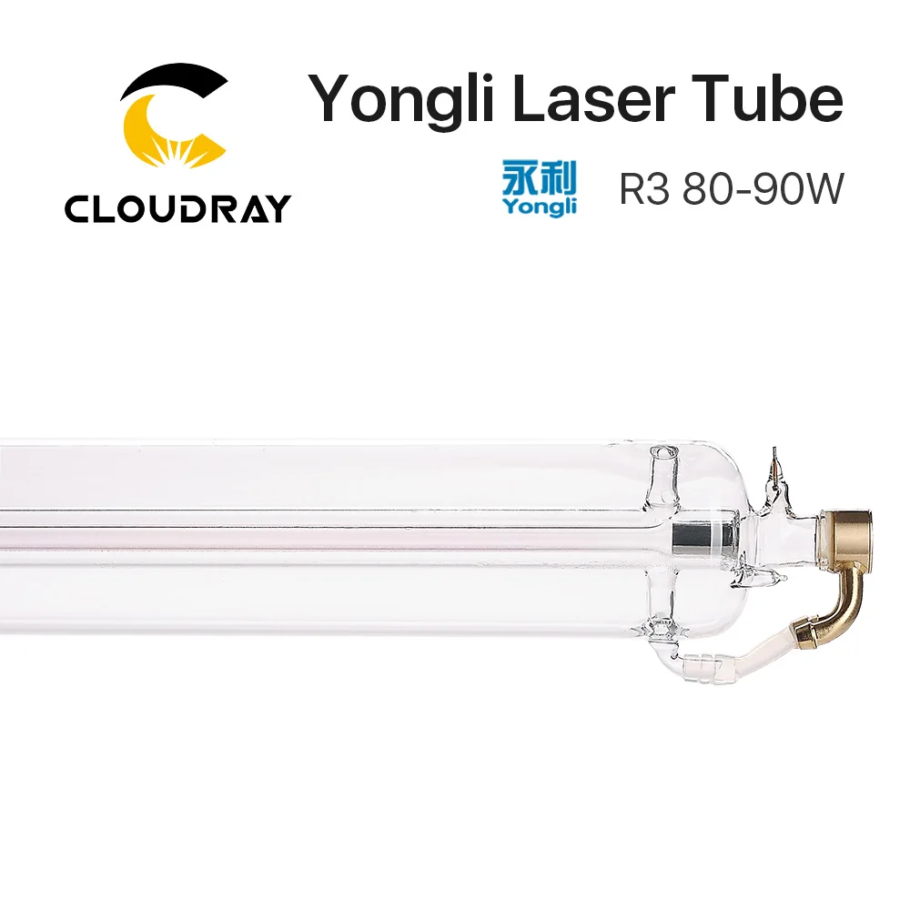 Cloudray Yongli R3 80 Вт CO2 лазерная трубка Деревянный чехол Упаковка Длина 1250 Dia. мм для
