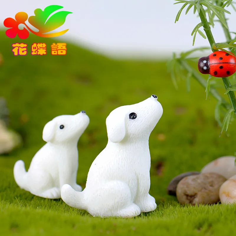 ZOCDOU 2 шт. белая подглядывающая Собака Щенок мох животные австралийская модель