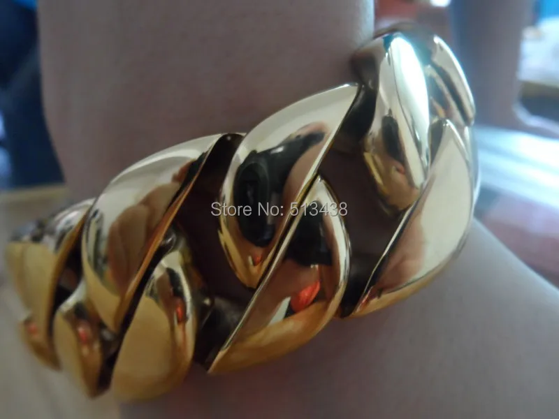 Браслет-цепочка мужской из нержавеющей стали ювелирное украшение кубинской