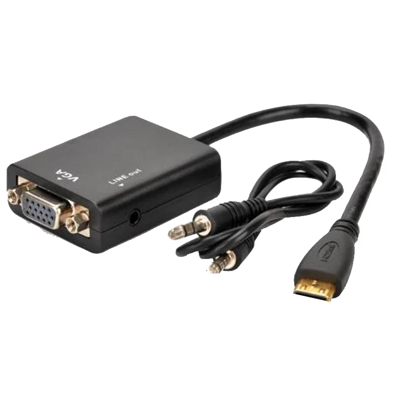 HD hdmi to vga Conversion audio transfer cable HDMI VGA adapter optical display port dvi mixer for tv box | Электроника