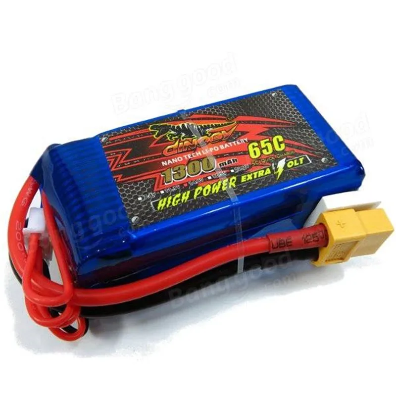 Гигантская мощная Dinogy 1300 мА/ч 14 8 в 4S 65C XT 60 LiPo батарея для радиоуправляемых
