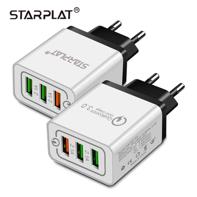 Сетевое зарядное устройство quick charge 3 0 для iPhone X 8 7 iPad Samsung S9 Xiaomi mi Huawei мобильный