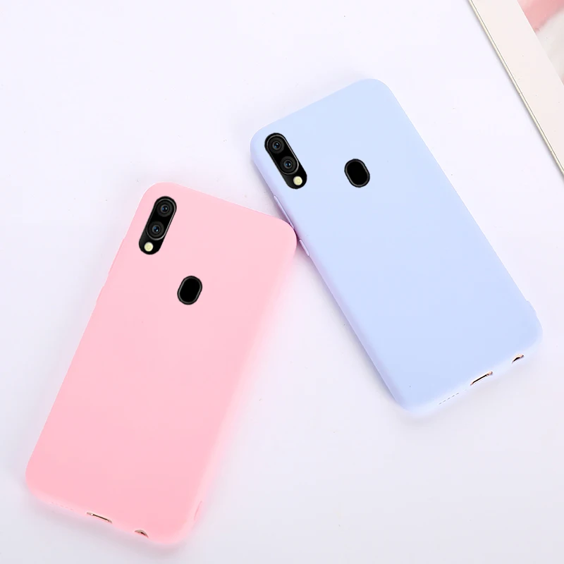 Однотонный Мягкий ТПУ силиконовый чехол для samsung Galaxy A10 A30 A40 A50 A70 чехол для samsung Galaxy M20 S10 Plus S10E чехол