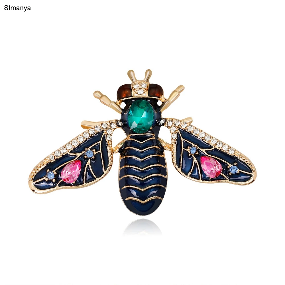 

Unisex Colorful Insect Brooches Cute Bee Brooch Pin Gold Color Enamel Jewelry Fashion Dress Accessories High Qulity Gift H1290