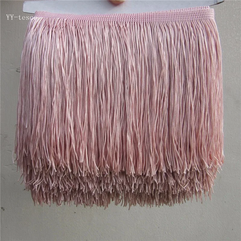 Bean pink YY-tesco 1 м 15 см в ширину кружевная бахрома отделка отделочная кисточка для DIY Латинской этап платье одежда кружевные аксессуары ленты - Цвет: Bean pink