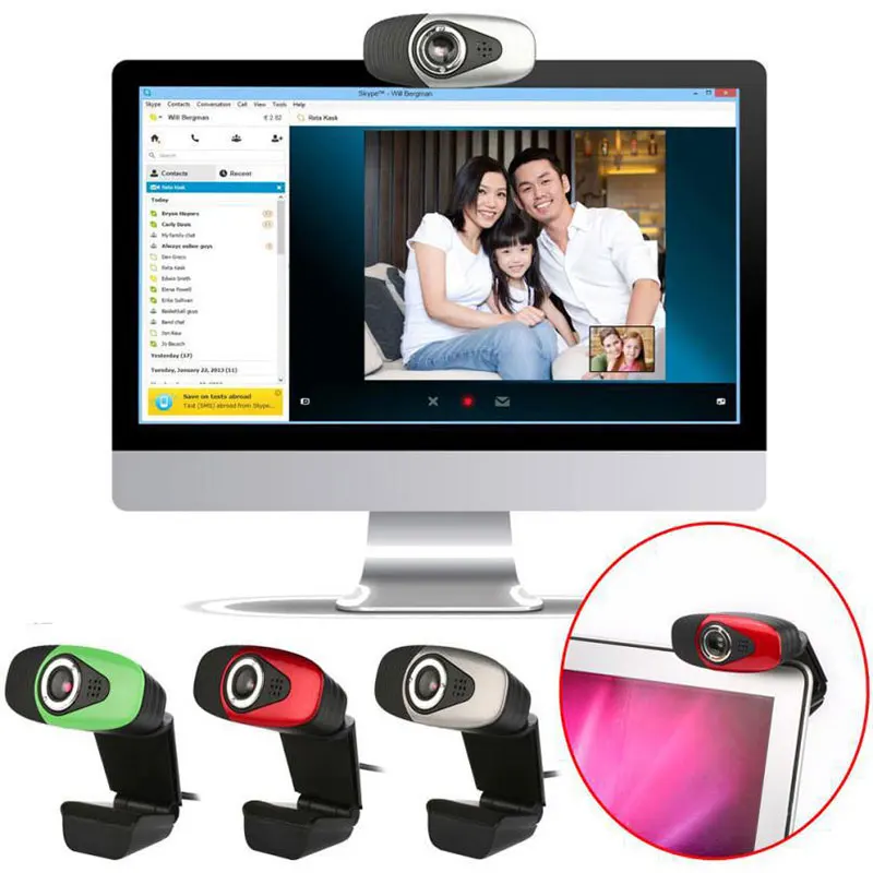 Веб-камера HD 480 P PC камера с поглощающим микрофоном Микрофон для Skype Android tv