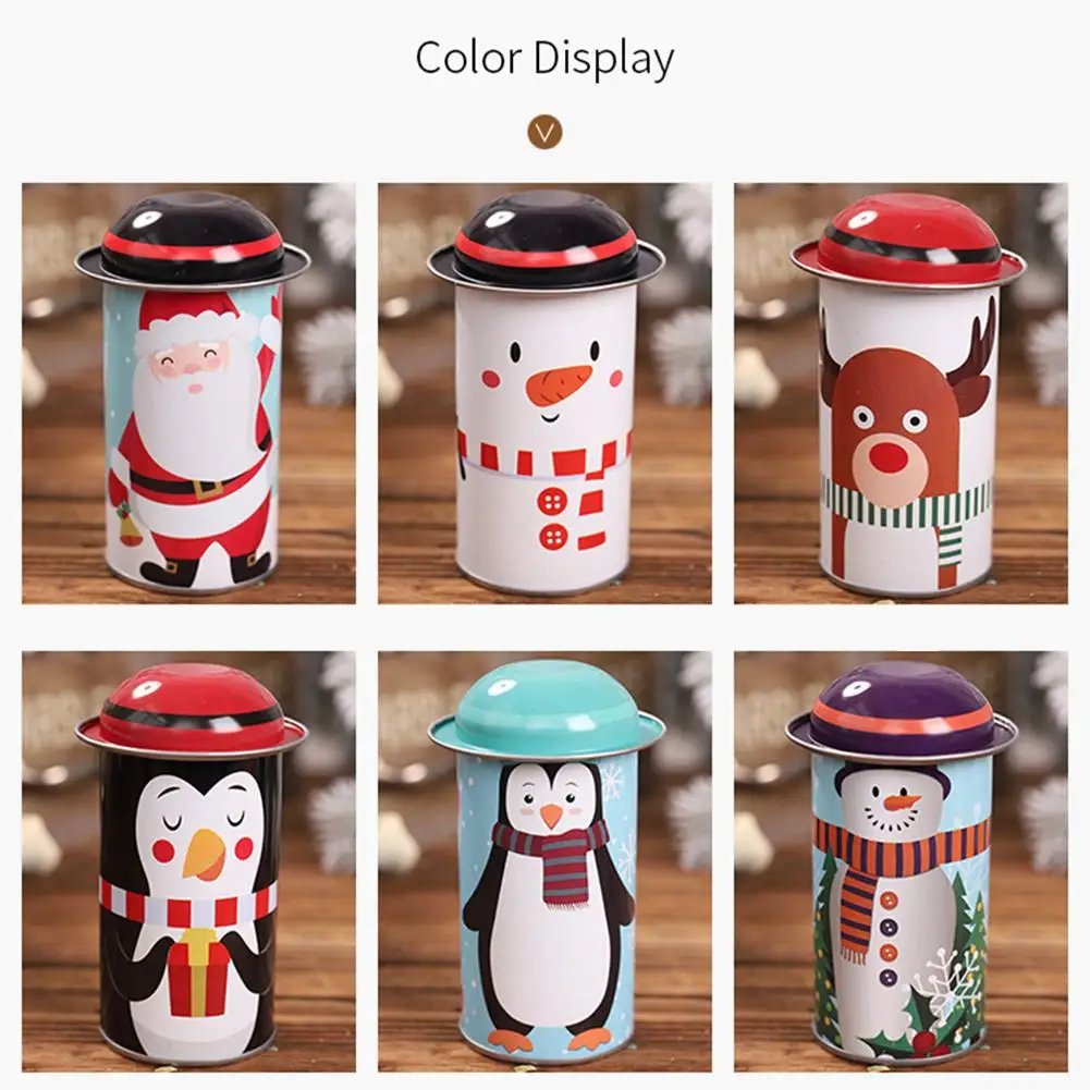 Рождественская жестяная коробка для конфет вечеринка Санта Клаус конфета в виде