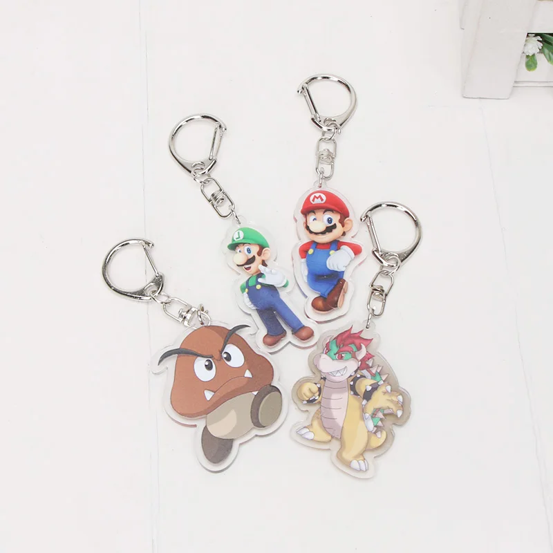 5,5 см Шарм Супер брелок для ключей Марио Супер Марио Odyssey Bowser Luigi Koopa Йоши Марио фигурка кулон вечерние подарки