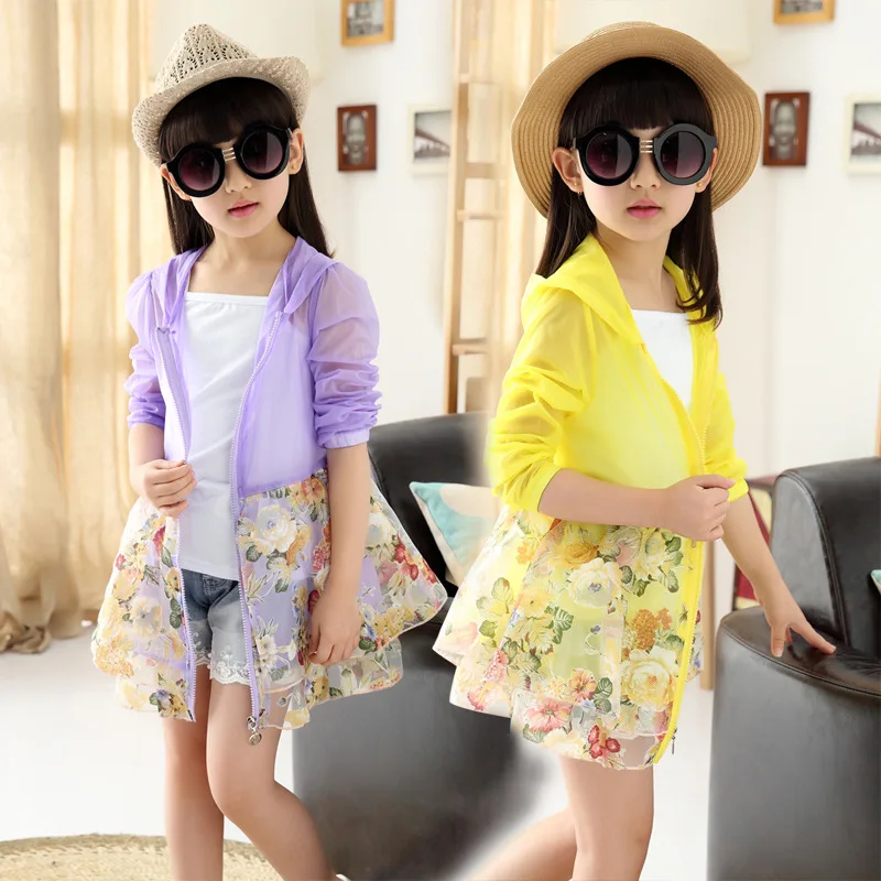 Cotton Floral Baby Girls Jackets 2020 Autumn Kids Sunscreen Leisure Jacket Girl Coats Causal Full Sleeve Children Clothing | Детская