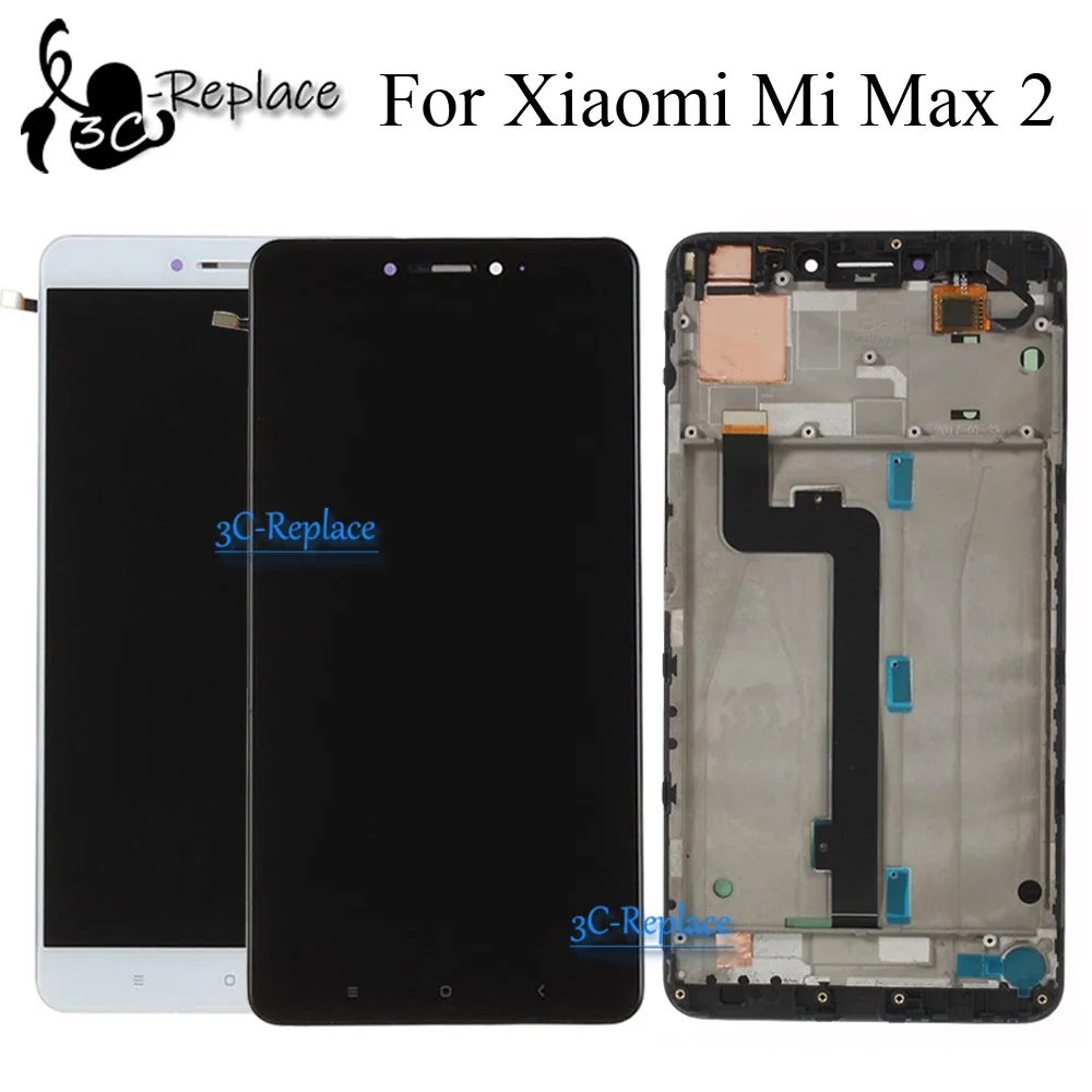 100% протестированный 6 44 дюймовый белый/черный для Xiaomi Mi Max 2 MDE40 MDT4 Полный ЖК