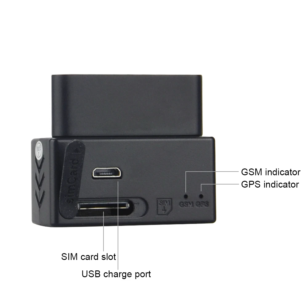 Plug Play Otrack 2 OBD GPS трекер Автомобильный GSM устройство слежения за транспортным