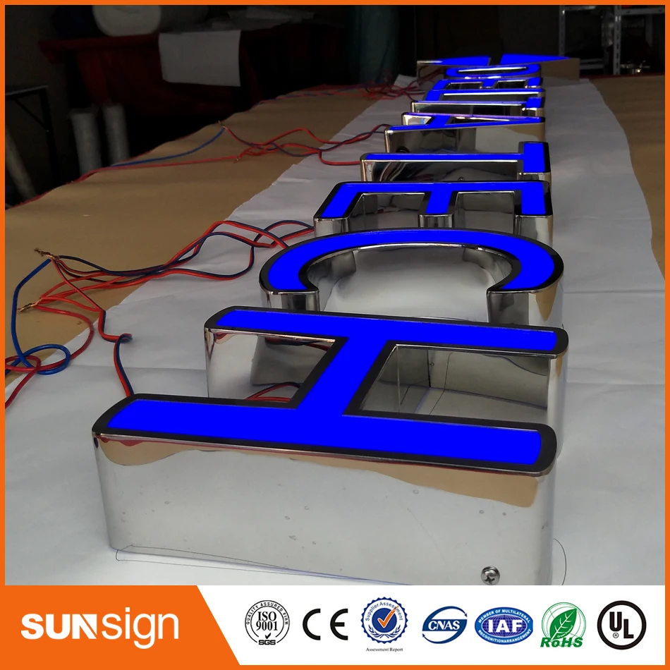 Stainless steel channel letters customized frontlit letters