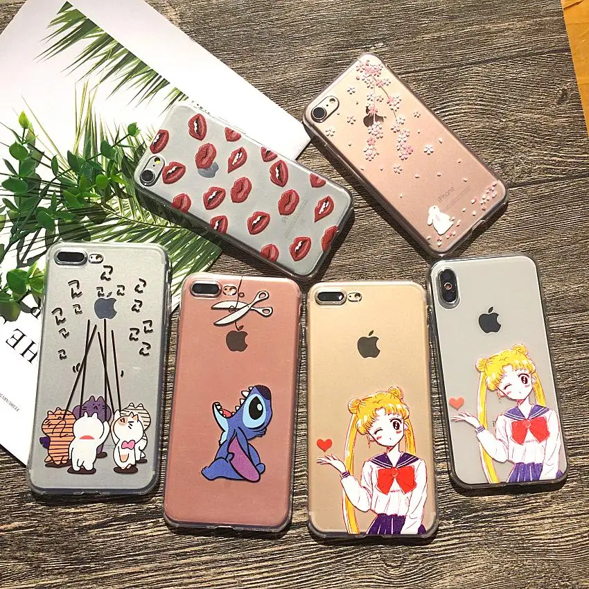 Мягкий силиконовый чехол для Apple iPhone 8, 7, 6, 6S Plus, 5, 5S, SE, XS, Max, XR, чехлы для телефона, в виде кролика, любви, редиса, падающих цветов