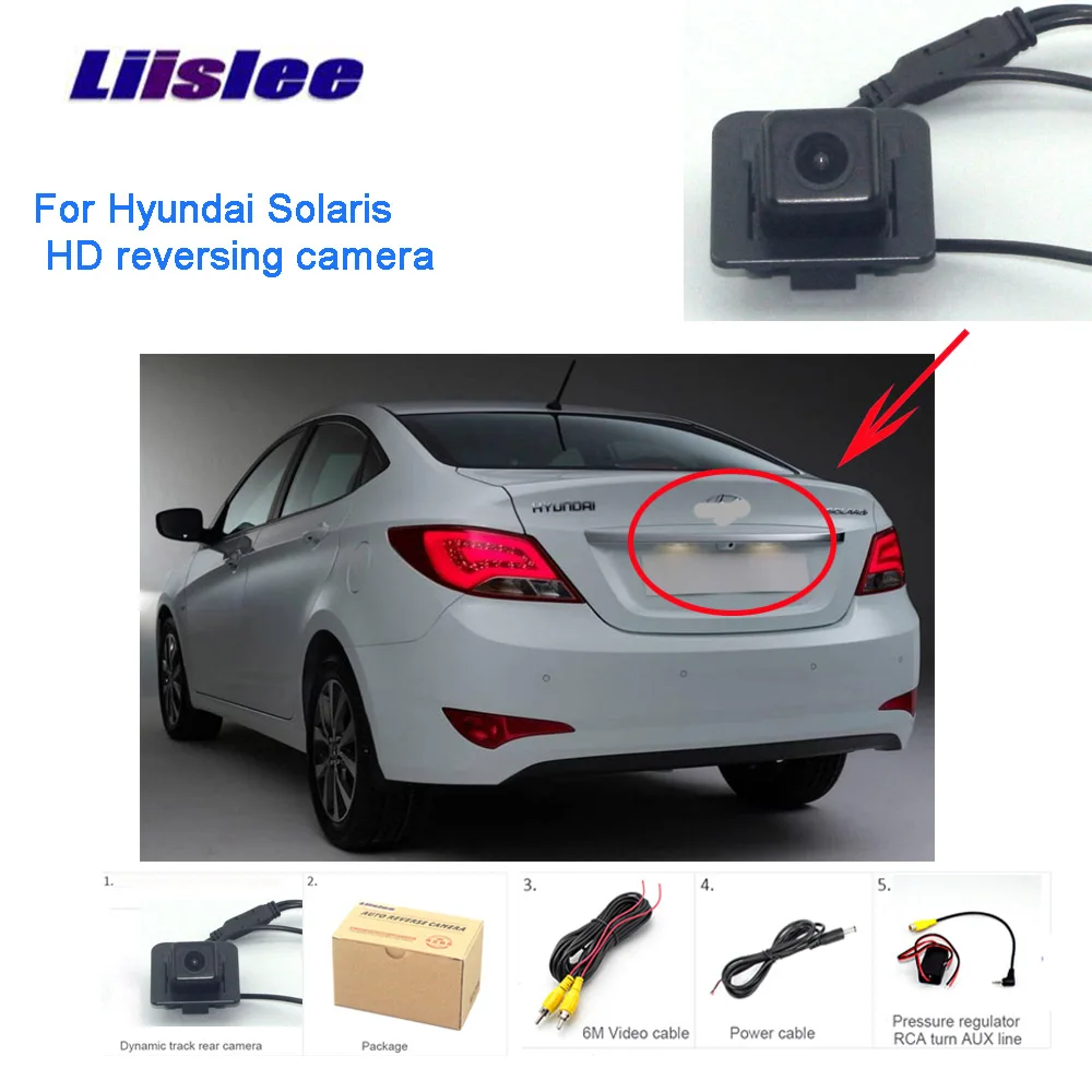 Liislee для Hyundai Solaris HD камера заднего вида CCD парковочная + широкоугольный|Камеры