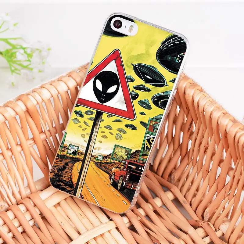 Yinuoda Aliens UFO Прозрачный чехол для телефона iPhone 8 7 6 6S Plus X 5 5S SE XR XS XSMAX11 11pro 11promax - Цвет: 8