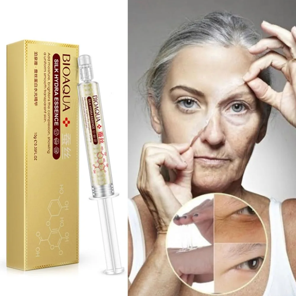 BIOAQUA Silk Hydra восстанавливающая сыворотка шелковый протеин Гиалуроновая кислота