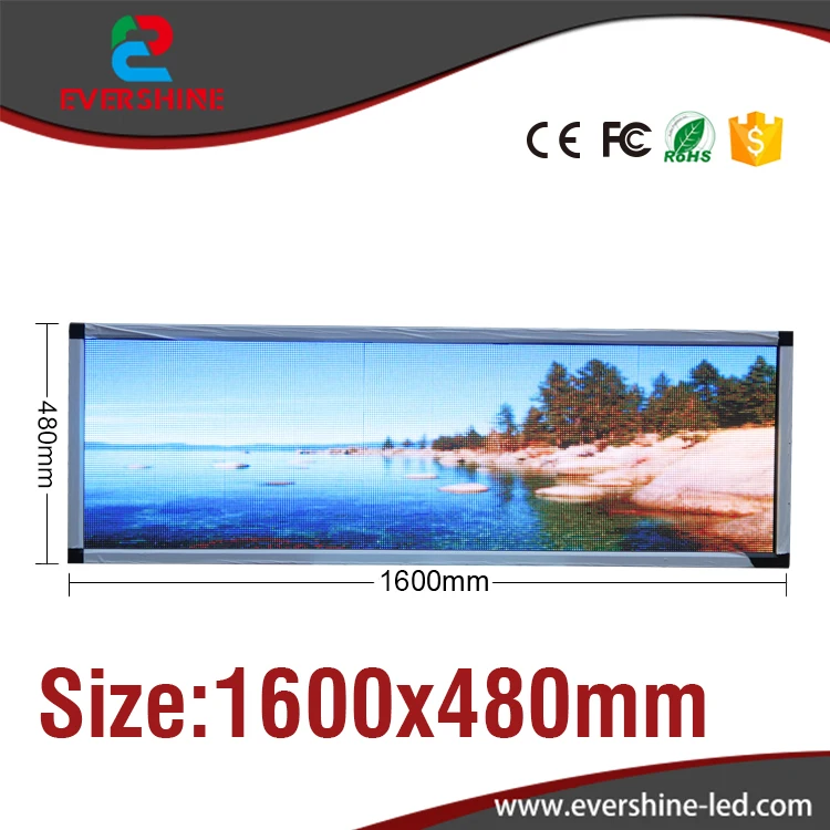 Наружный полноцветный P5 светодиодный дисплей размер 63 ''x 19'' рекламный