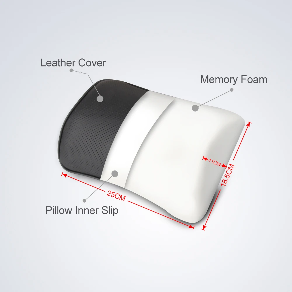 1 пара автомобильная Кожаная подушка для шеи супер мягкая пена с эффектом памяти