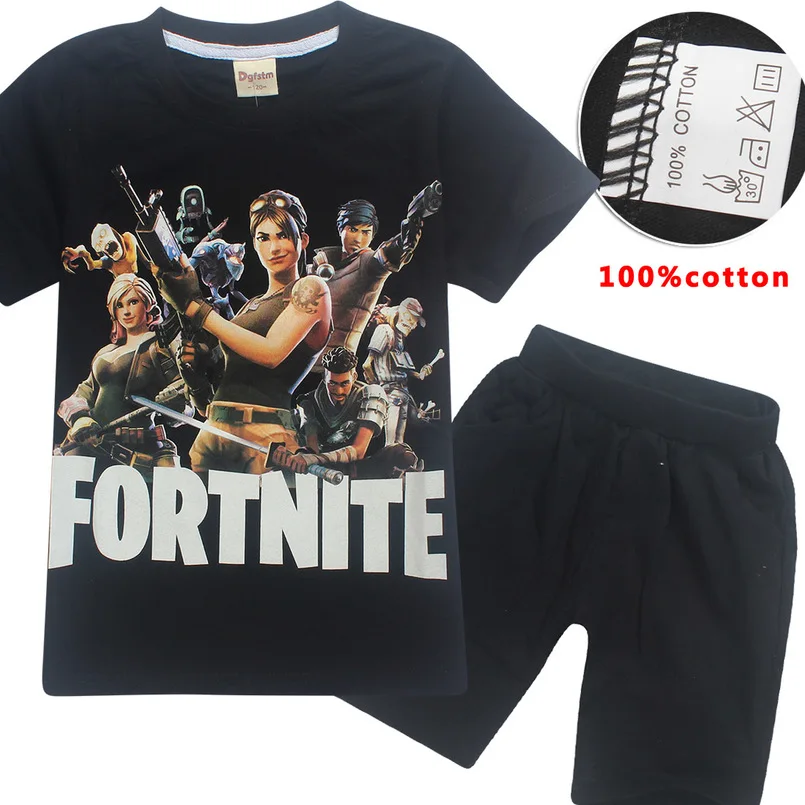 2018 хлопок летняя футболка Fortnite Легенда игры топ с рисунком для маленьких