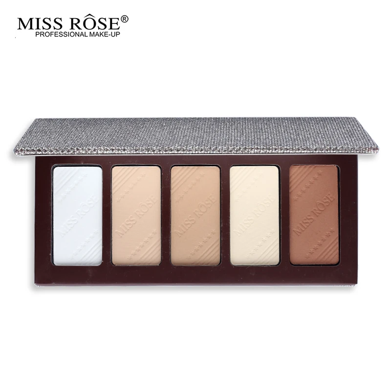 Miss Rose макияж для лица 5 цветов Матовая прессованная пудра палитра легкий