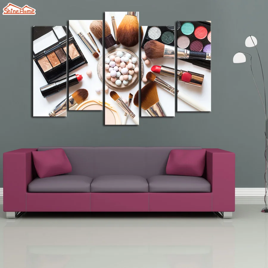 Художественные распечатки на холсте картины стену инструменты для макияжа с