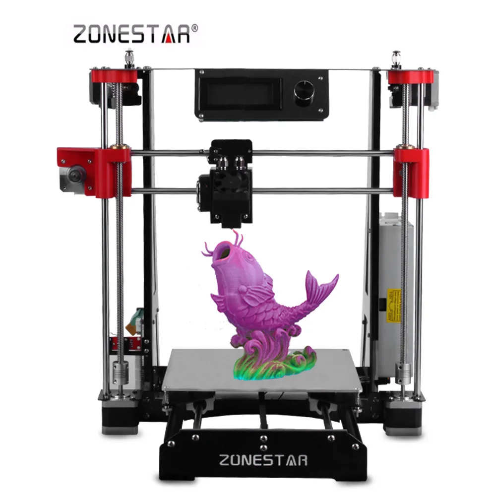 ZONESTAR M8R2 Полный металлический каркас смешанный цвет мульти Материал печать DIY 3d
