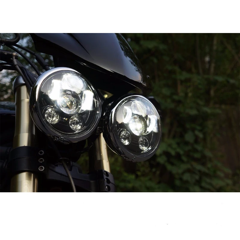 5-3/" налобный фонарь для Harley Street 750, Sportster 883,1200, 48, v rod, ночной стержень 5,75 дюймов светодиодный проектор для мотоцикла