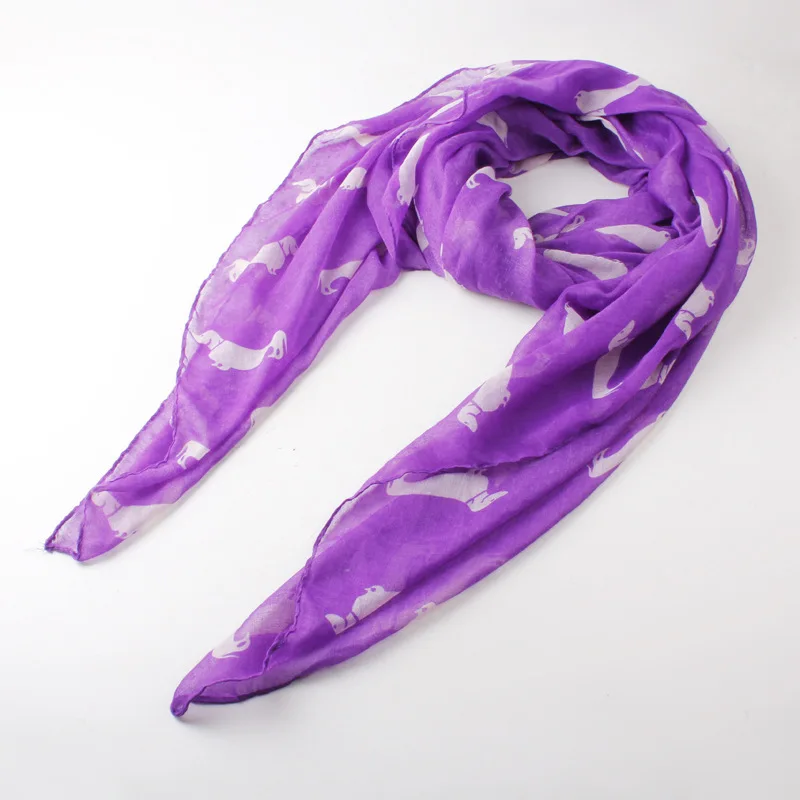 Бесплатная доставка 2018 новые модные милые шарфы с принтом собак для